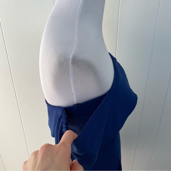 LuLu's Crossroad Cutie Navy Blue Off-the-Shoulder Mini Dress Size Medium - Picture 12 of 16